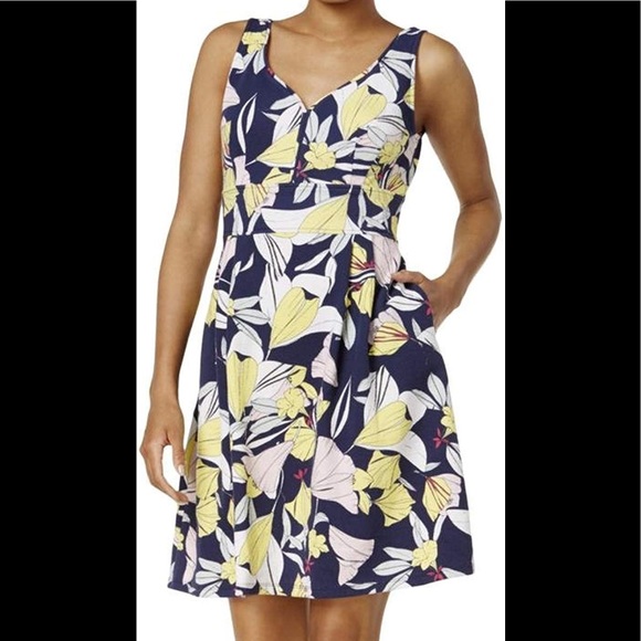 Maison Jules Dresses & Skirts - Maison Jules Sleeveless Floral Cocktail Dress XL